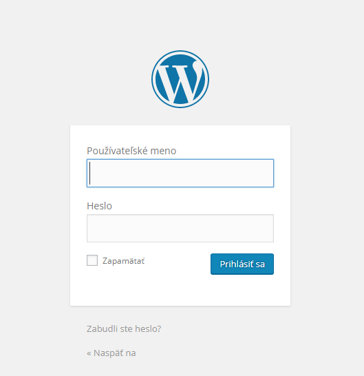 Ako sa prihlásiť do WordPressu